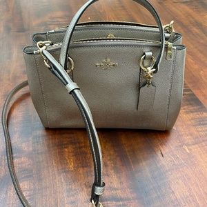 Coach metallic leather handbag